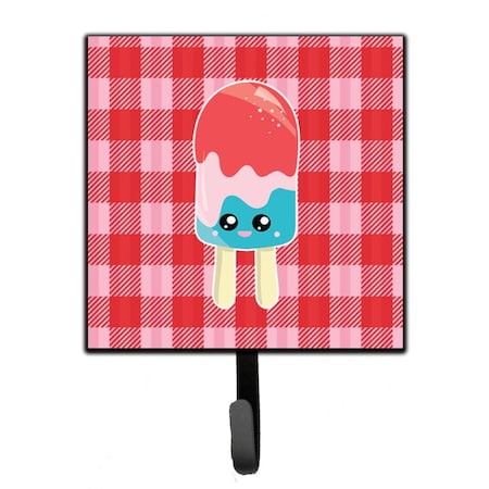 Jensendistributionservices Ice Pop Popsicle Face Gingham Leash or Key Holder MI1655284